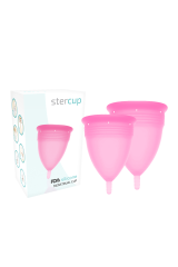 STERCUP - COPPA MESTRUALE IN SILICONE FDA TAGLIA S + L ROSA