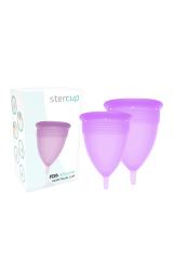 STERCUP - COPPA MESTRUALE IN SILICONE FDA TAGLIA S + L LILLA