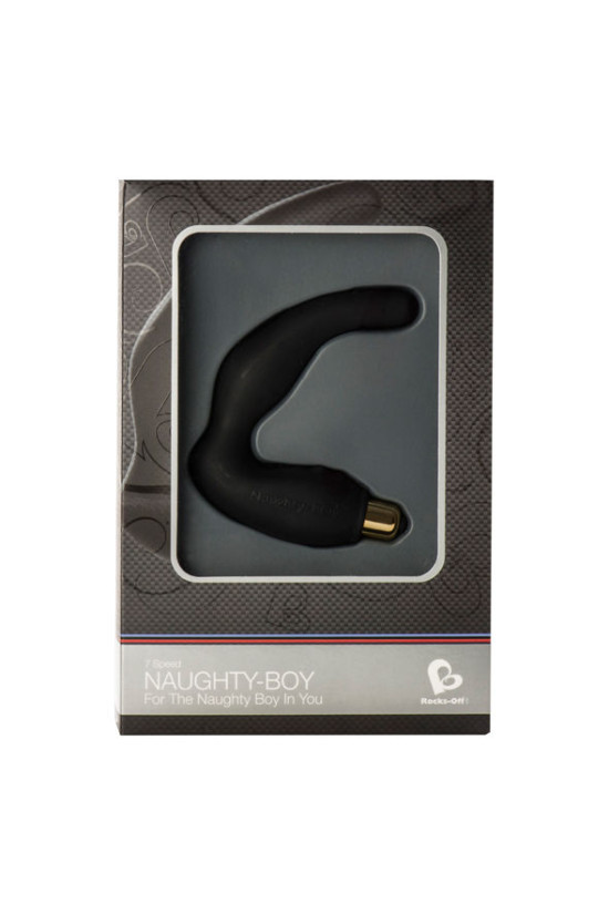 ROCKS-OFF - MASSAGGIATORE PUNTO G MASCHIO NAUGHTY-BOY 7 V NERO