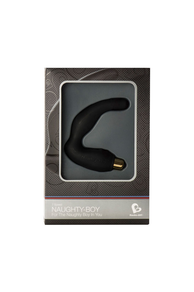 ROCKS-OFF - MASSAGGIATORE PUNTO G MASCHIO NAUGHTY-BOY 7 V NERO