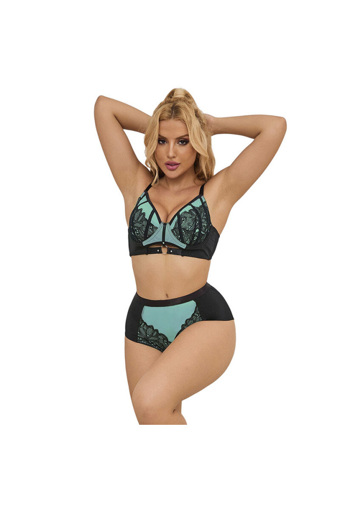 SUBBLIME - 955564 REGGISENO IN VERNICE VERDE CON CERNIERA IN RETE L/XL