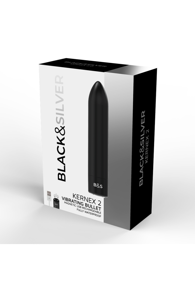 BLACK&SILVER - KERNEX 2 PROIETTILE MAGNETICO VIBRANTE NERO