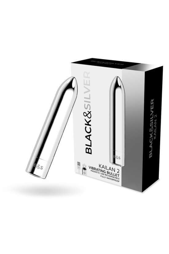 BLACK&SILVER - KAILAN 2 PROIETTILE MAGNETICO VIBRANTE ARGENTO