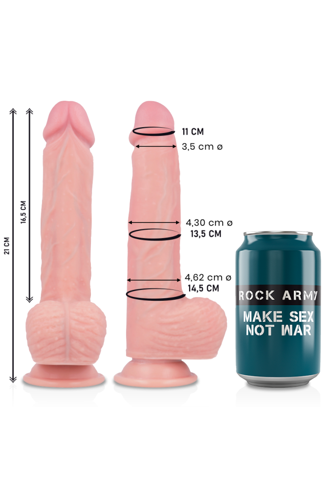 ROCKARMY - DILDO IN SILICONE LIQUIDO PREMIUM SPITFIRE 21 CM -O- 4.62 CM