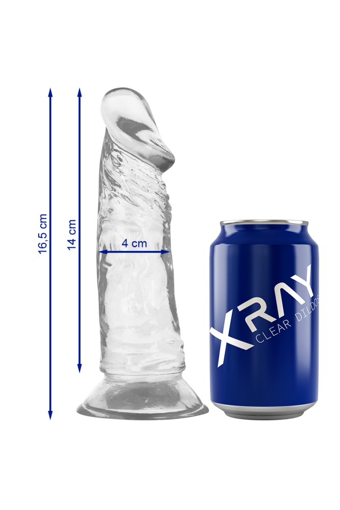 XRAY CLEAR DILDO TRANSPARENTE 16.5CM X 4CM