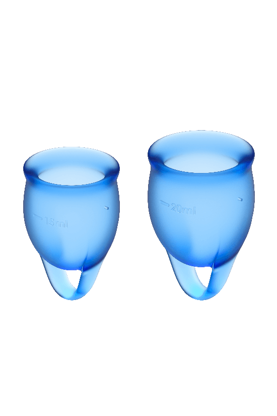 SATISFYER - FEEL CONFIDENT COPPA MESTRUALE BLU SCURO 15 + 20 ML