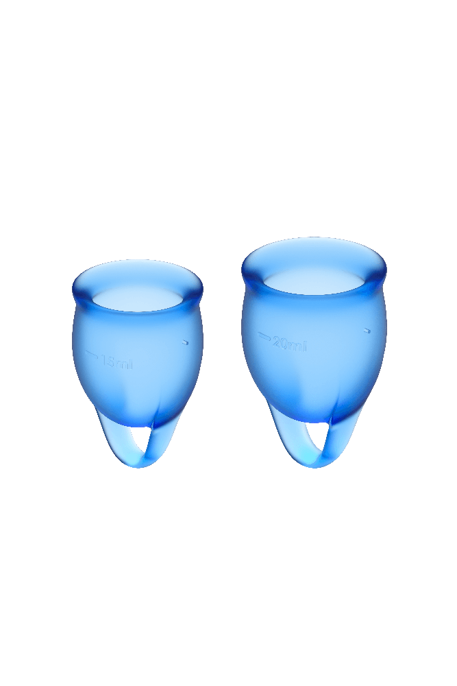 SATISFYER - FEEL CONFIDENT COPPA MESTRUALE BLU SCURO 15 + 20 ML