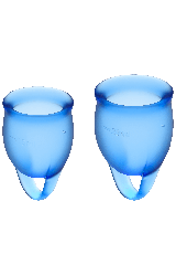 SATISFYER - FEEL CONFIDENT COPPA MESTRUALE BLU SCURO 15 + 20 ML