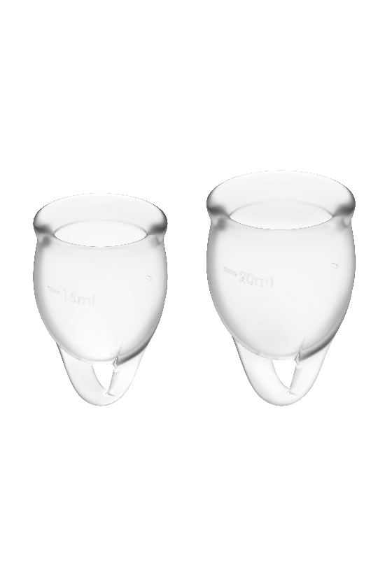 SATISFYER - FEEL CONFIDENT COPPA MESTRUALE TRASPARENTE 15 + 20 ML