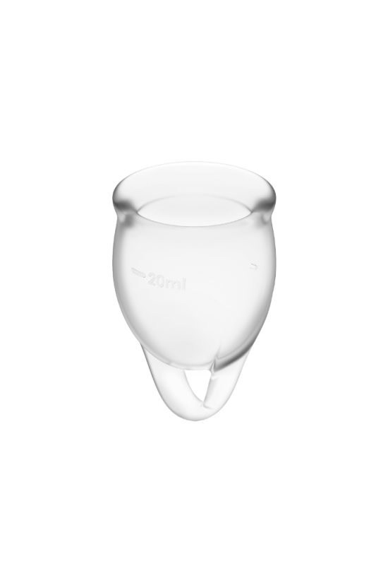 SATISFYER - FEEL CONFIDENT COPPA MESTRUALE TRASPARENTE 15 + 20 ML