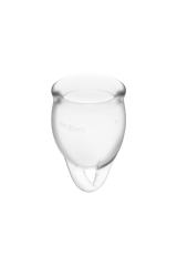 SATISFYER - FEEL CONFIDENT COPPA MESTRUALE TRASPARENTE 15 + 20 ML