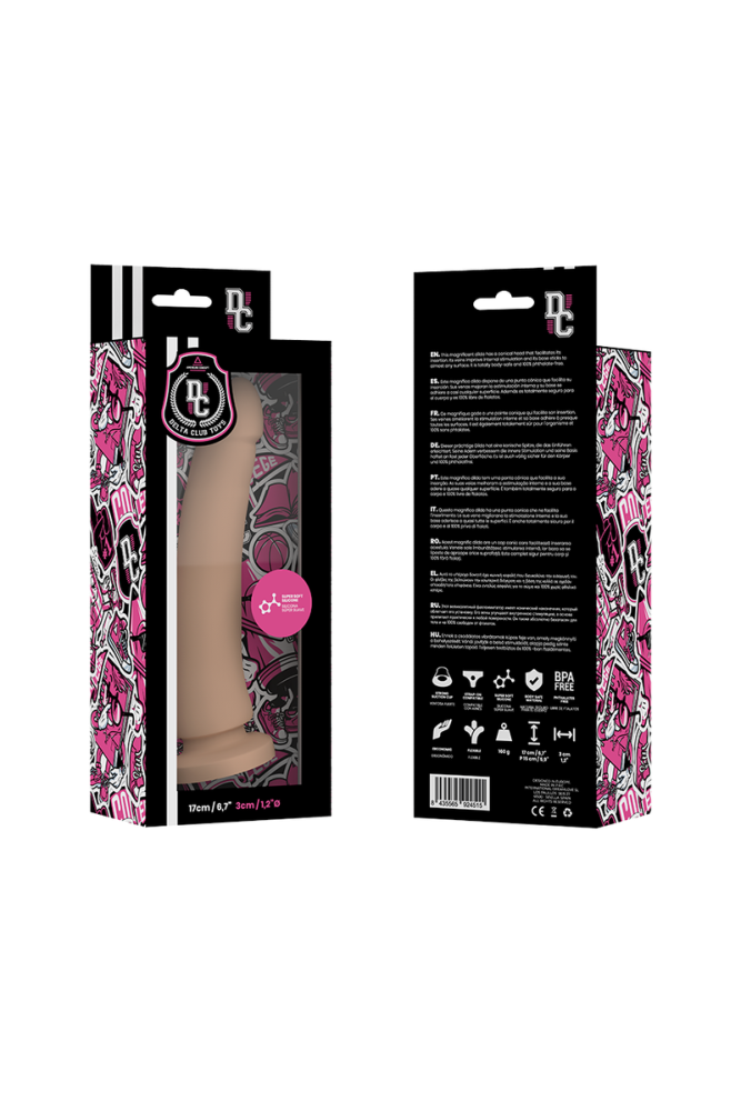 DELTA CLUB - GIOCATTOLI DILDO SILICONE MEDICO NATURALE 17 CM -O- 3 CM