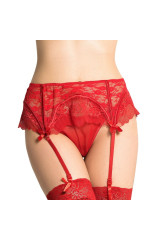 QUEEN LINGERIE - PERIZOMA CON GIARRETTIERA IN PIZZO S/M