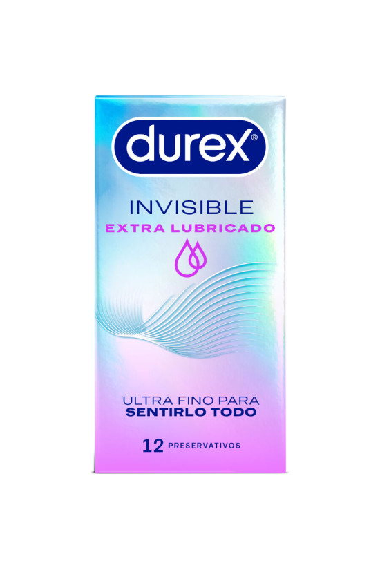 DUREX - PRESERVATIVI INVISIBILI EXTRA LUBRIFICATI 12 UNITÀ
