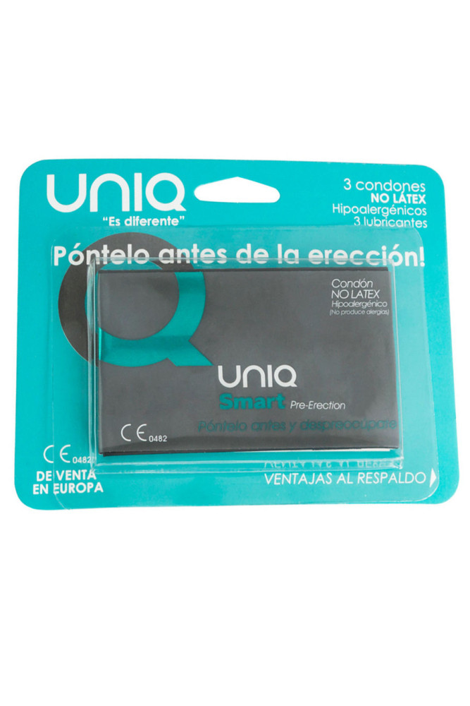 UNIQ - SMART LATEX FREE PRE-ERECTION CONDOMS 3 UNITS
