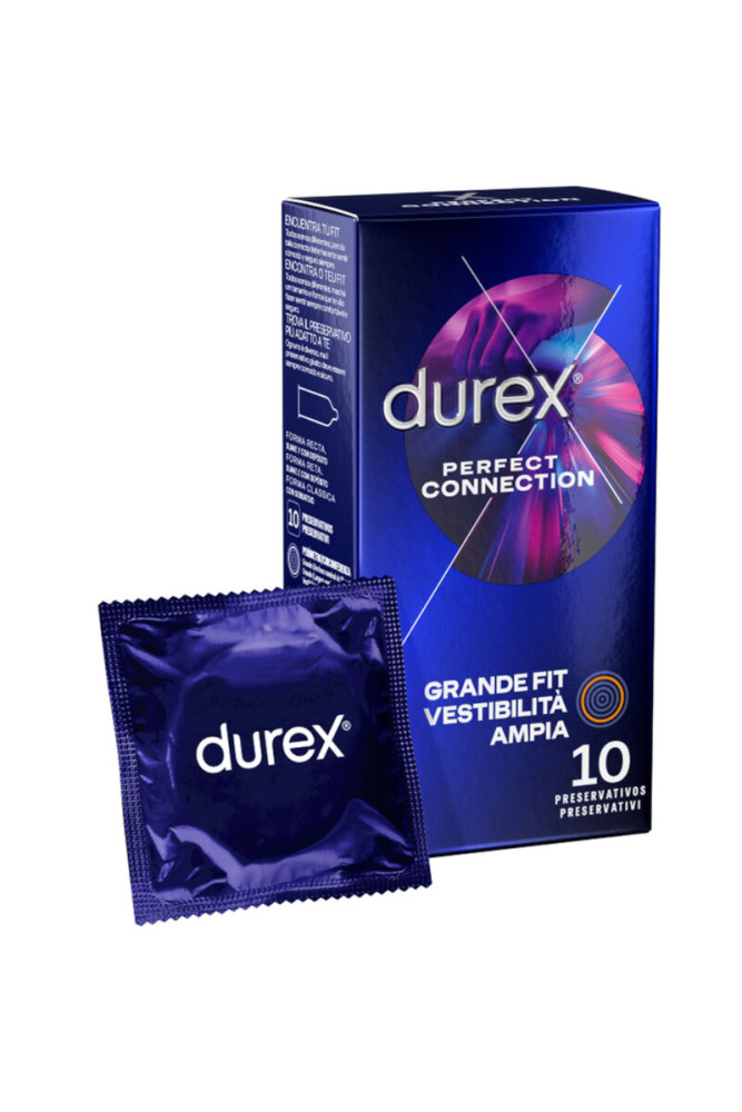 DUREX - CONNESSIONE PERFETTA SILICONE EXTRA LUBRIFICAZIONE 10 UNITÀ
