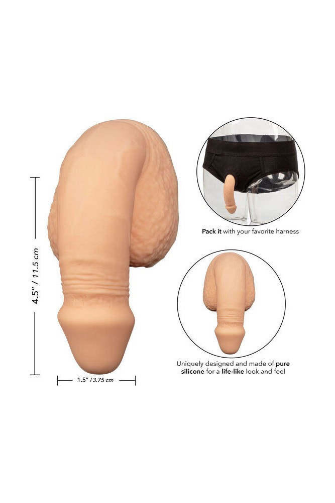 CALEXOTICS - IMBALLAGGIO IN SILICONE PENE 12.75 CM CARNE