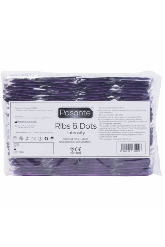 PASANTE - RIBS & DOTS INTENSITY PRESERVATIVI 144 UNITÀ