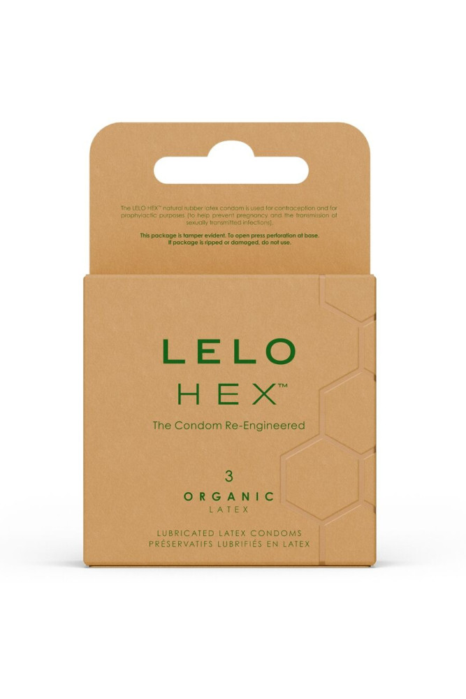 LELO - PRESERVATIVI ORGANICI HEX CONFEZIONE DA 3 UNITÀ