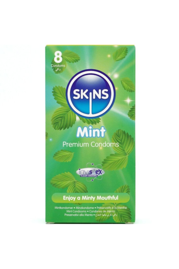 SKINS - PRESERVATIVI PREMIUM ALLA MENTA CONFEZIONE DA 8