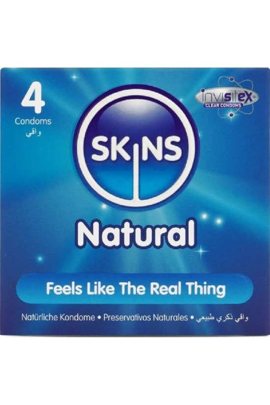 SKINS - PRESERVATIVI NATURALI PREMIUM CONFEZIONE DA 4