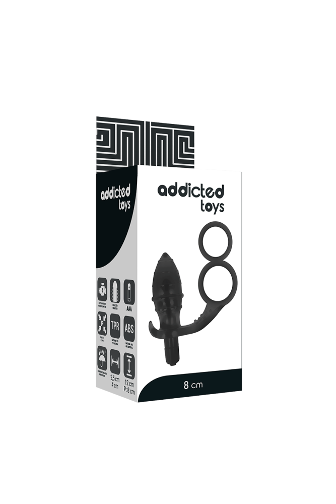 ADDICTED TOYS - PLUG ANALE CON DOPPIO ANELLO NERO