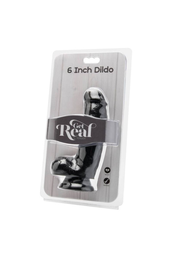 GET REAL - DILDO 12 CM CON SFERE NERO