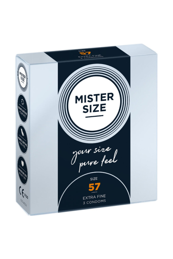 MISTER SIZE - PRESERVATIVO TAGLIA L 57 MM (3 UNITÀ)