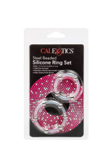 CALEXOTICS - SET DI ANELLI IN SILICONE CON PERLINE IN ACCIAIO
