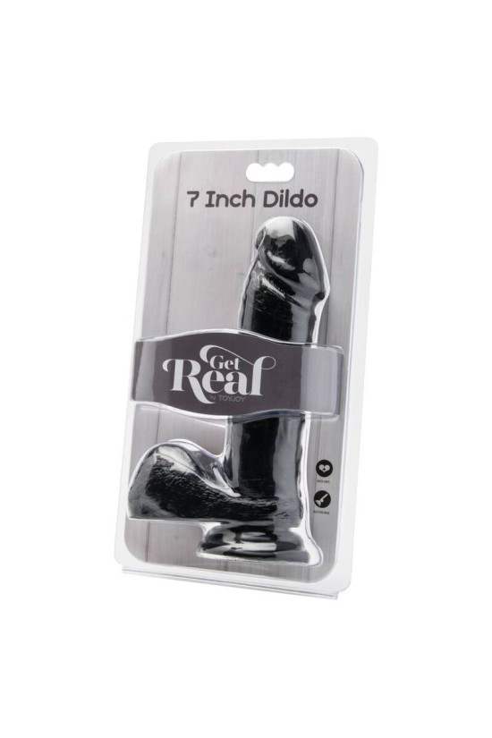 GET REAL - DILDO 18 CM CON SFERE NERO