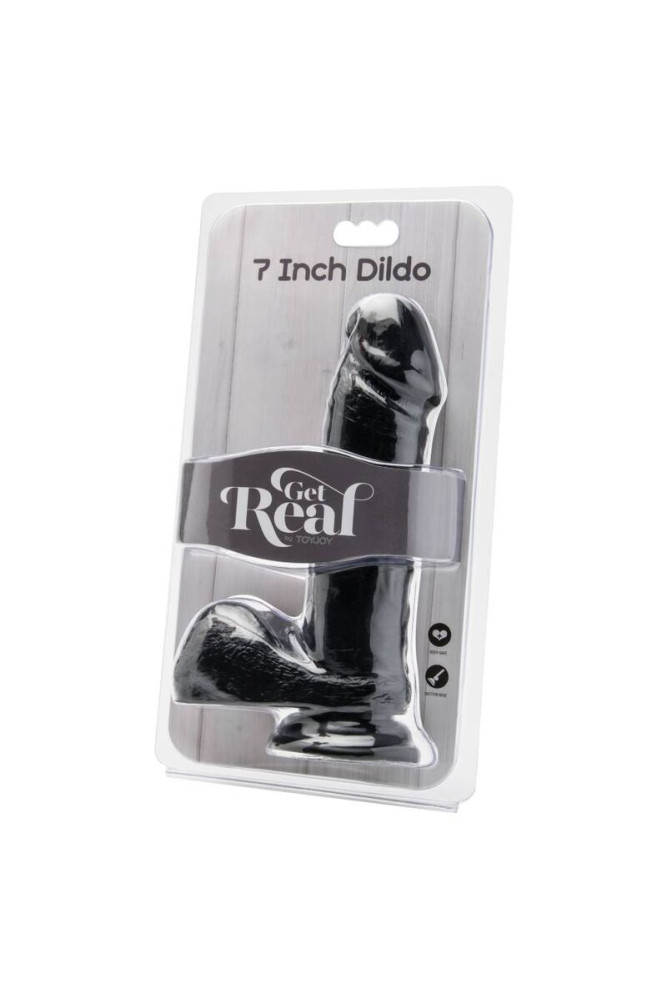 GET REAL - DILDO 18 CM CON SFERE NERO
