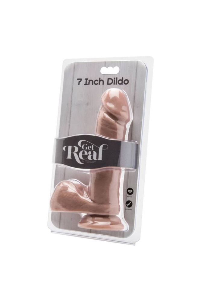 GET REAL - DILDO 18 CM CON PALLE DI PELLE