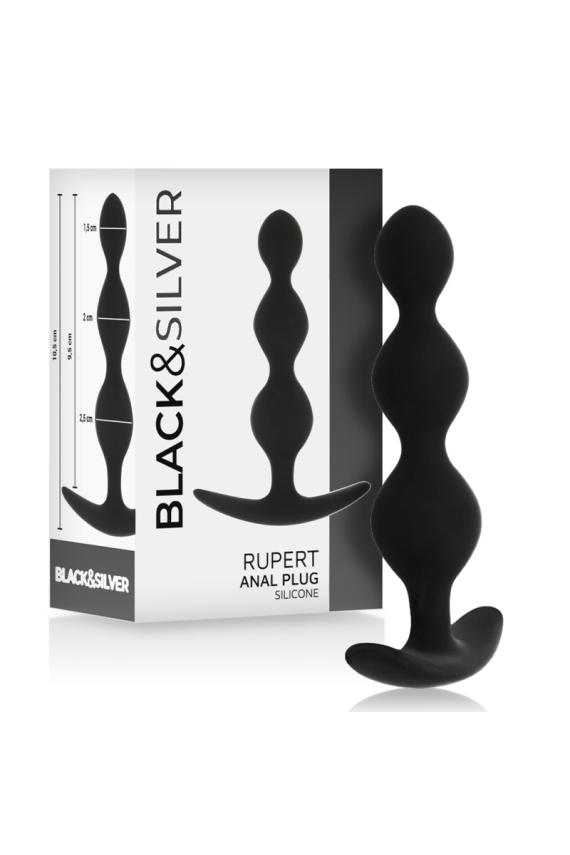 BLACK&SILVER - CATENA PER SFERE ANALI RUPERT 10 CM