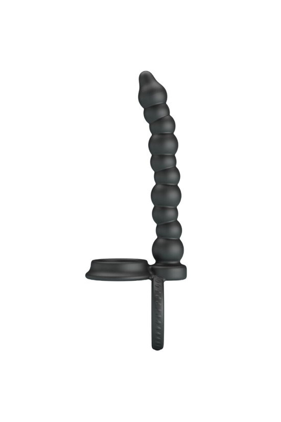 PRETTY LOVE - DILLION ANELLO PER IL PENE A DOPPIA PENETRAZIONE NERO