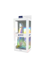 X RAY - CAZZO TRASPARENTE CON SFERE 20 CM -O- 4.5 CM