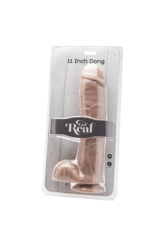 GET REAL - DILDO 28 CM CON PALLE DI PELLE
