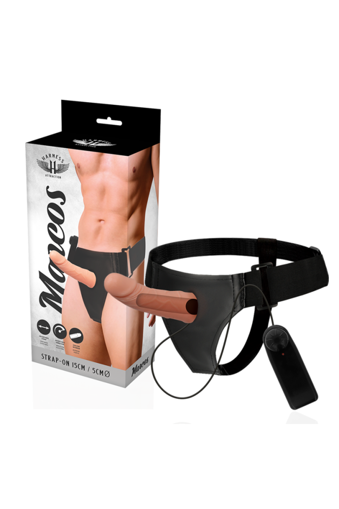 HARNESS ATTRACTION - RNES TELAI CAVI CON VIBRATORE 15 CM -O- 5 CM