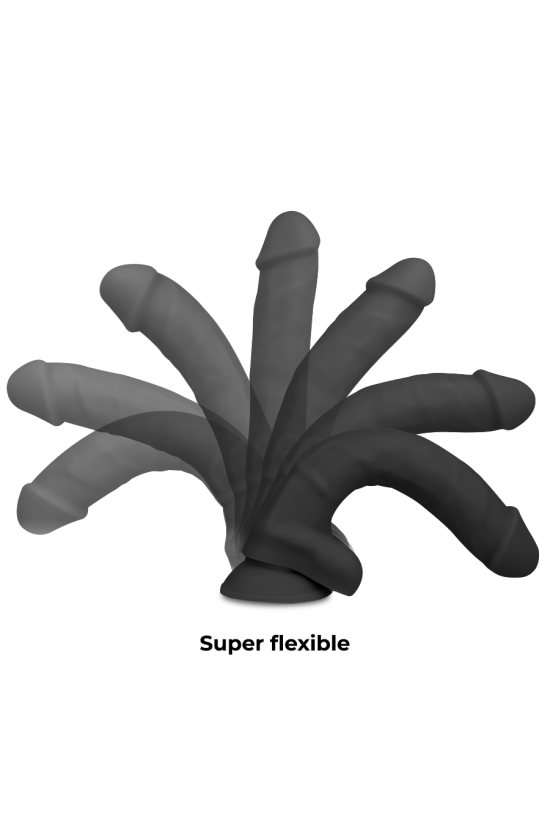 COCK MILLER - COCKSIL ARTICOLABILE IN SILICONE DENSIT NERO 13 CM