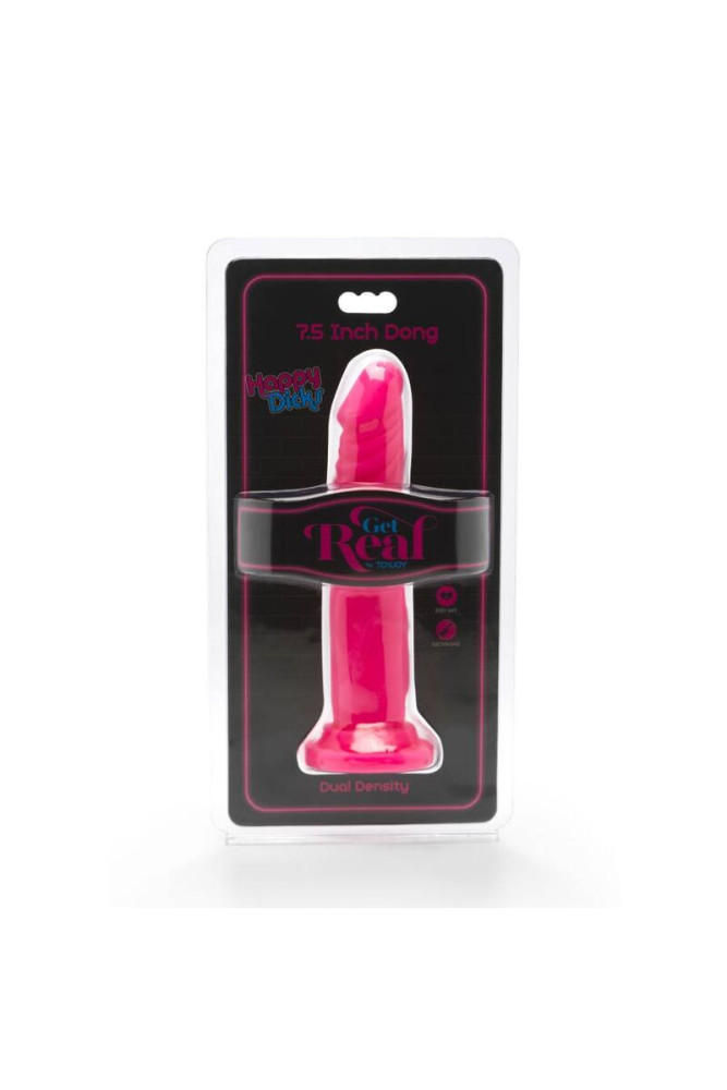 GET REAL - HAPPY DICKS DONG 19 CM ROSA