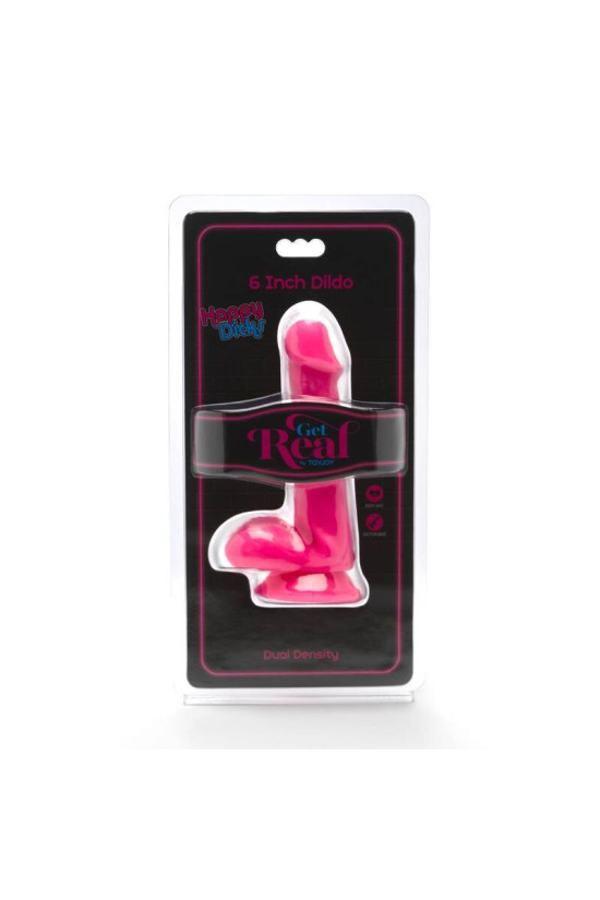 GET REAL - HAPPY DICKS DILDO 12 CM SFERE ROSA