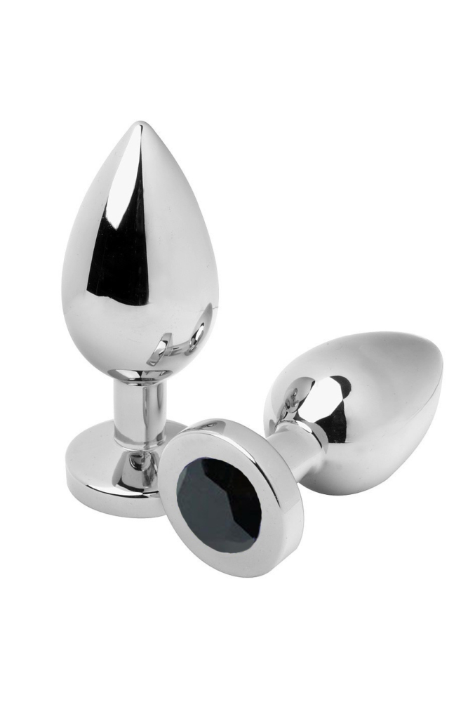 METAL HARD - PLUG ANALE DIAMOND NERO PICCOLO 5.71CM
