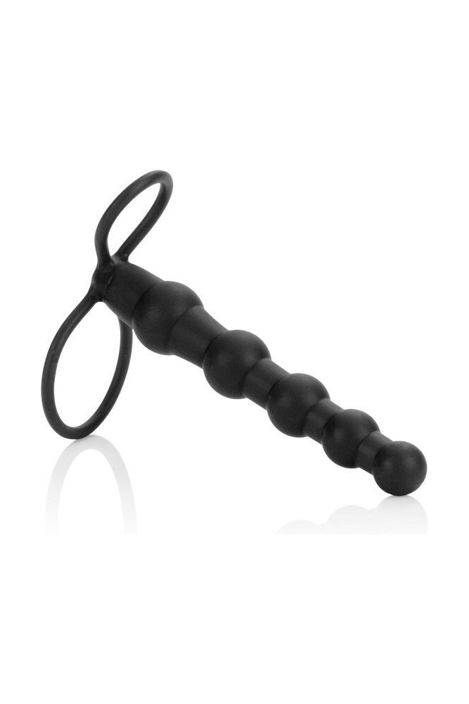 CALEXOTICS - DOPPIO PENETRATORE CON PERLINE NERO