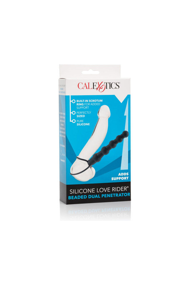 CALEXOTICS - DOPPIO PENETRATORE CON PERLINE NERO