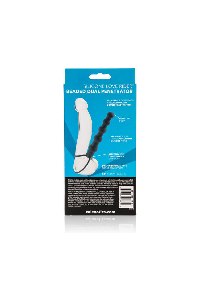 CALEXOTICS - DOPPIO PENETRATORE CON PERLINE NERO