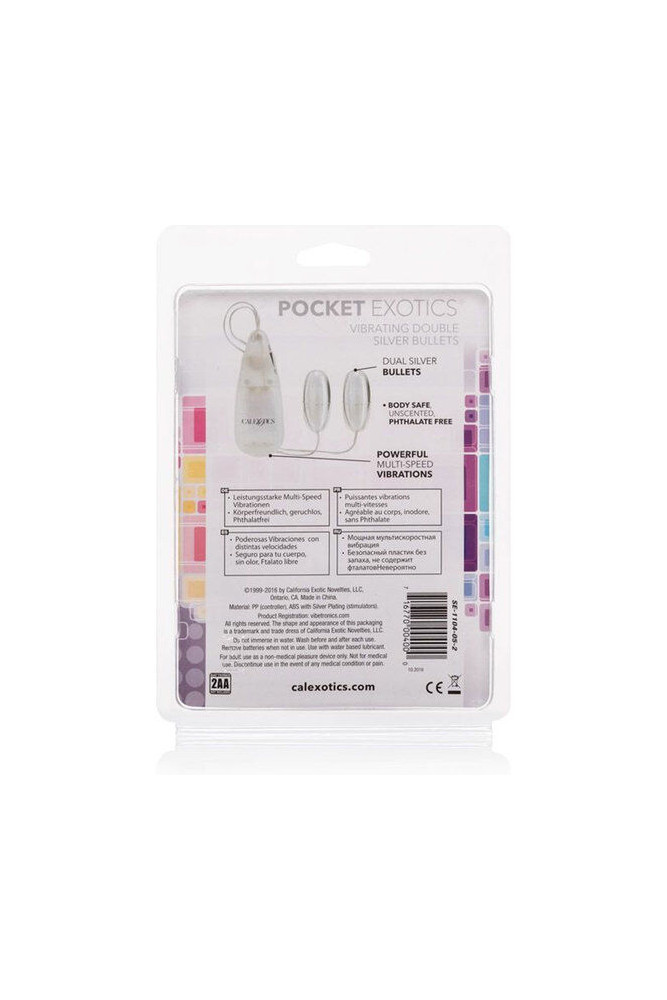 CALEXOTICS - PROIETTILI VIBRANTI ARGENTO DUO