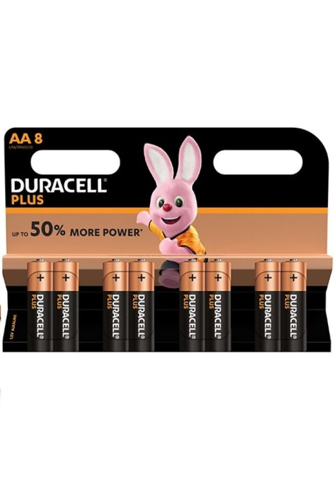 DURACELL - BATTERIA PLUS POWER AA LR6 8UNIT