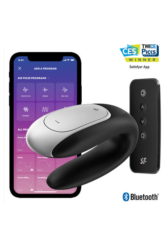 SATISFYER - VIBRATORE DOUBLE FUN PARTNER NERO