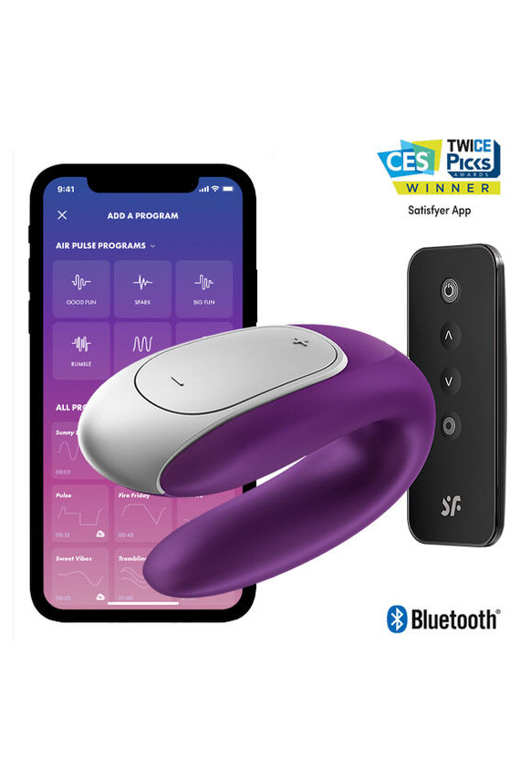 SATISFYER - VIBRATORE DOPPIO PARTNER DIVERTENTE VIOLA