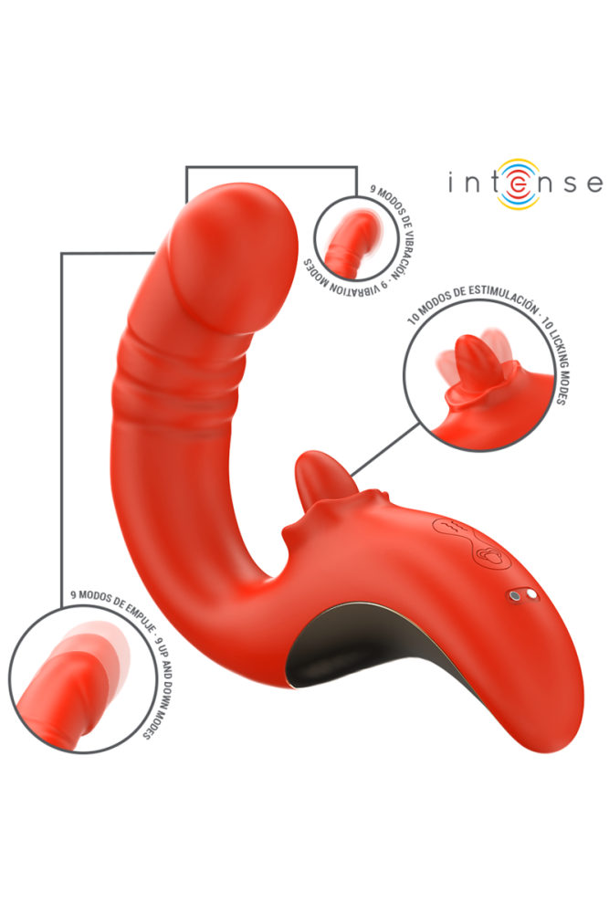INTENSE - PAULINA VIBRATORE E STIMOLATORE A FORMA DI U ROSSO