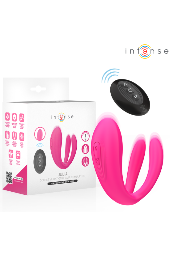 INTENSE - JULIA DOPPIO VIBRATORE STIMOLATORE A MORSETTO CON TELECOMANDO